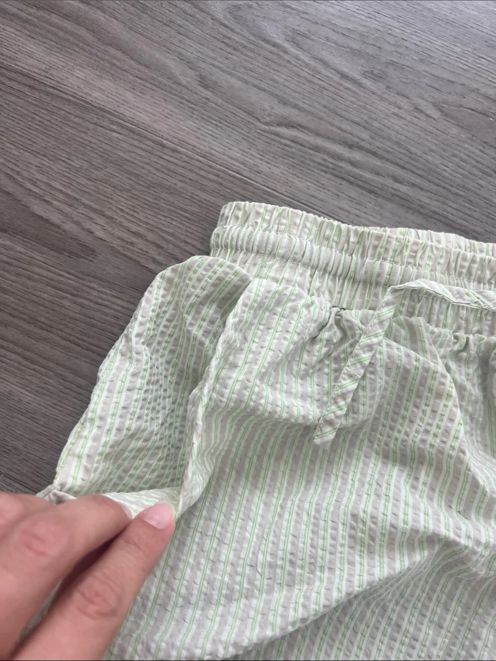 Forever 21 Green Striped Women's Drawstring Shorts